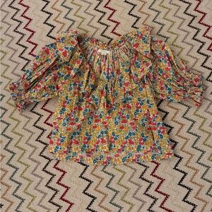 Floral Ruffle Blouse - Multicolor